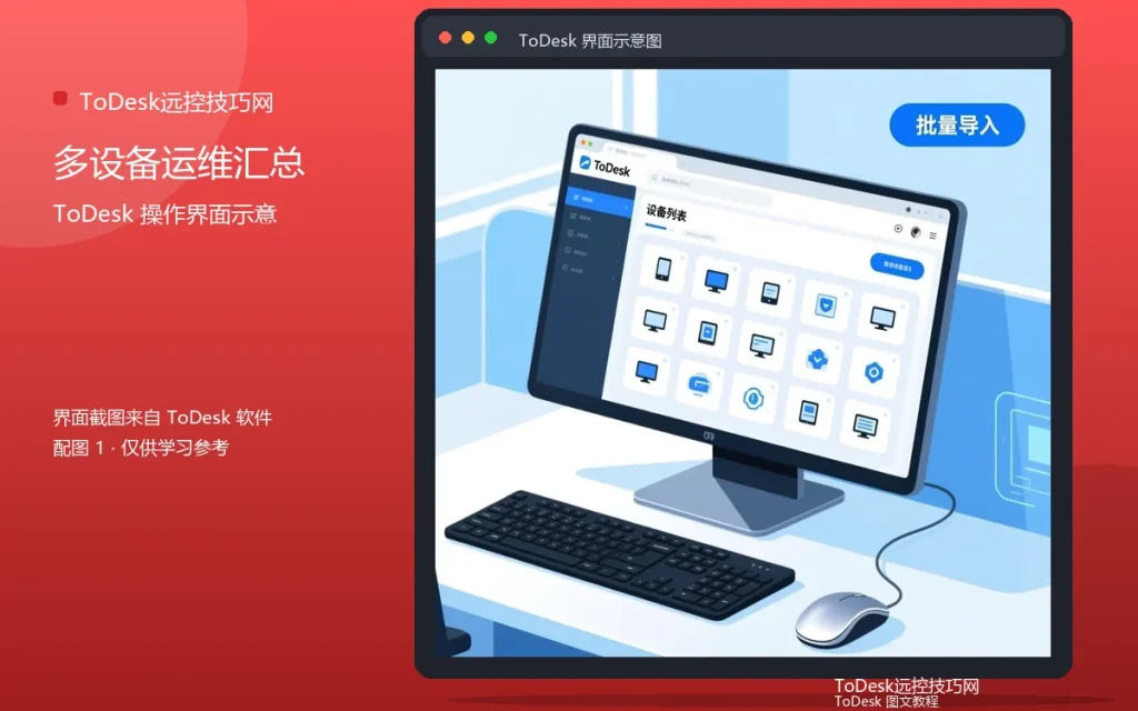 ToDesk批量设备报告:多设备运维汇总配图
