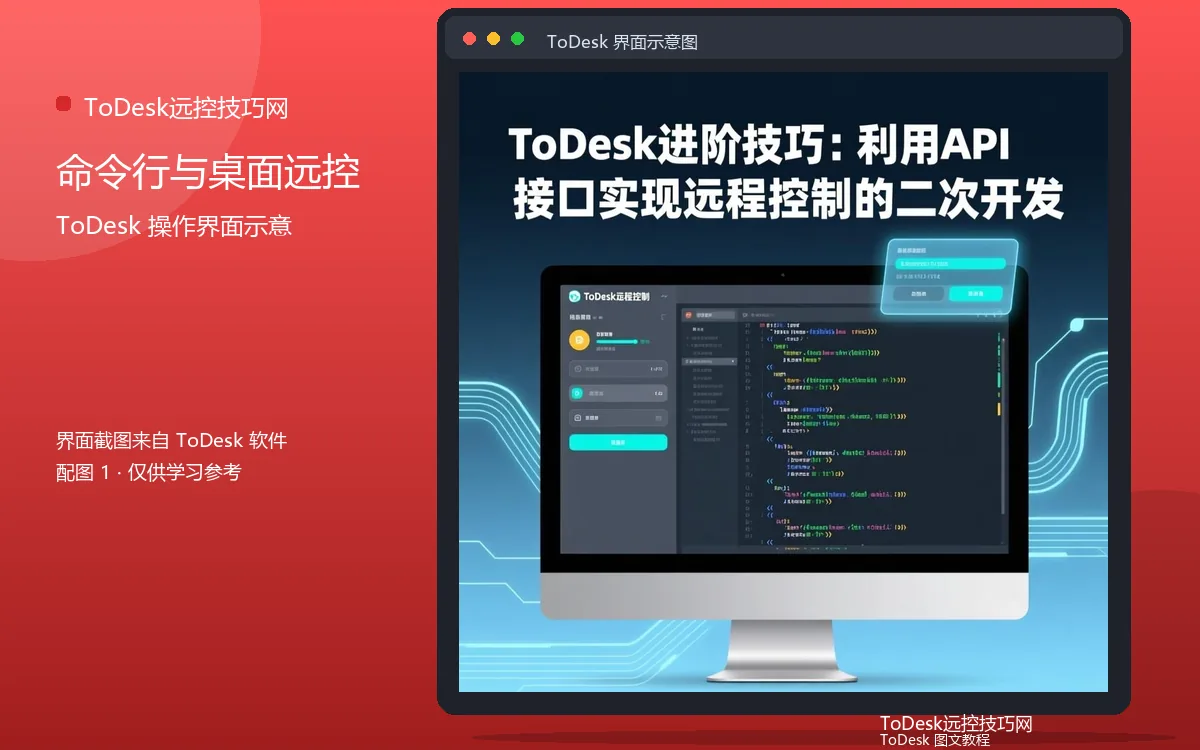 命令行与桌面远控界面示意图（配图1）