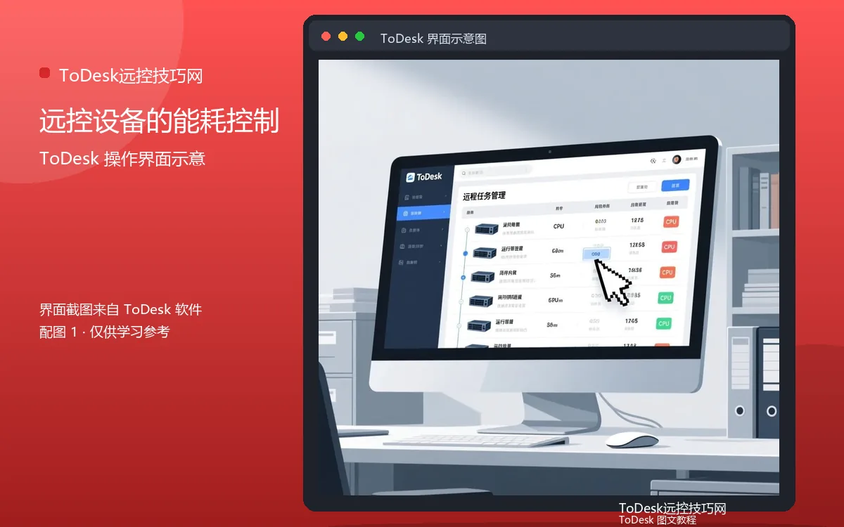 远控设备的能耗控制界面示意图（配图1）