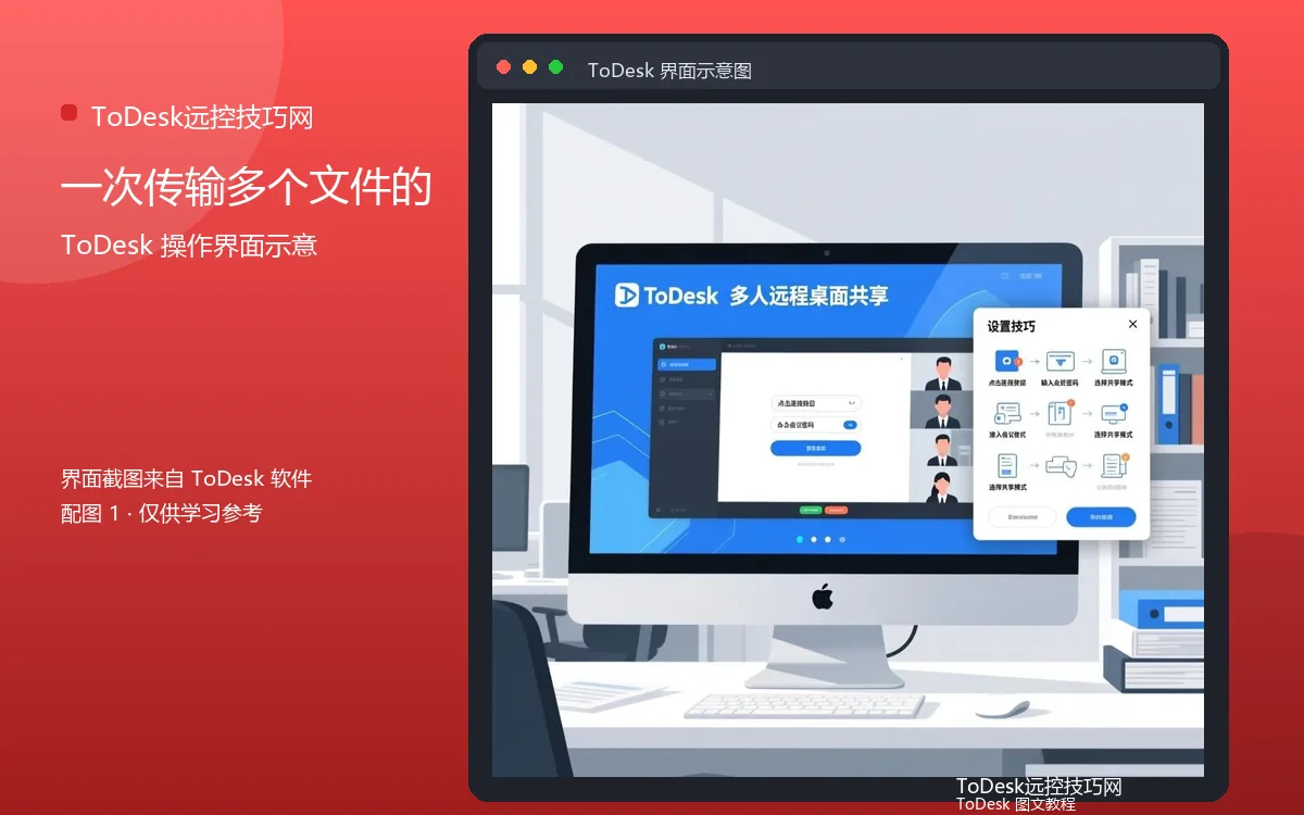 一次传输多个文件的界面示意图（配图1）