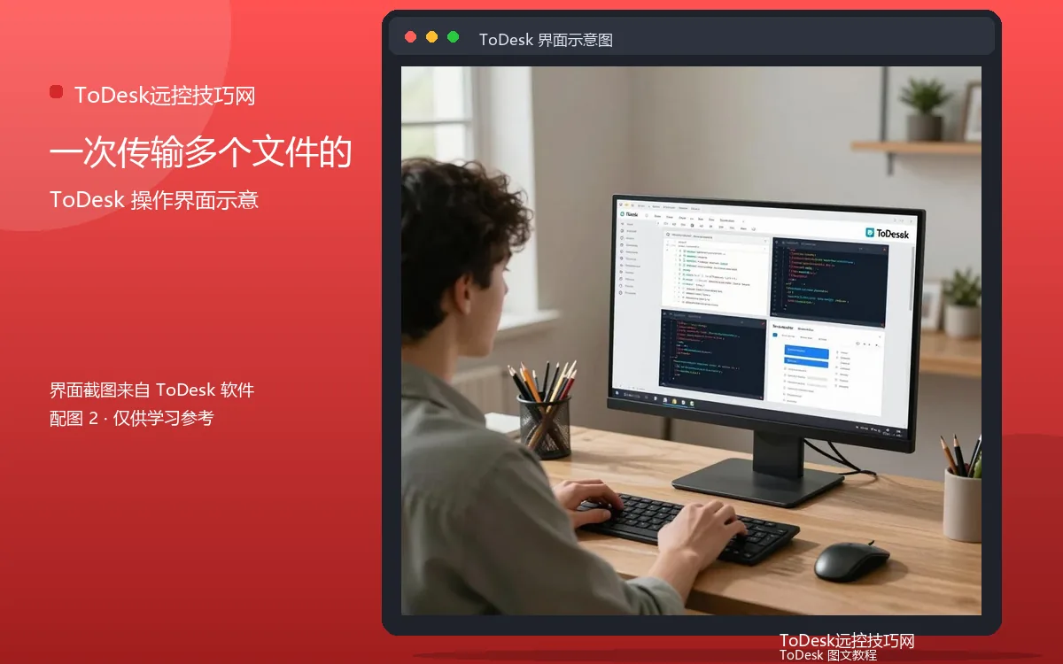 一次传输多个文件的界面示意图（配图2）